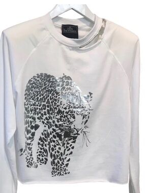 Alla Berman Leo Cropped Sweatshirt - Sz. L - NWT